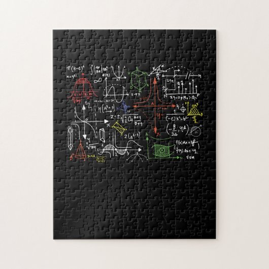 Wiskunde Leraar Formulas Cheat Sheet Cool Geek Ner Legpuzzel (Verticaal)