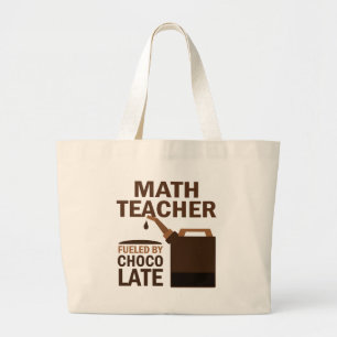 Wiskunde leraar (grappig) chocolade grote tote bag