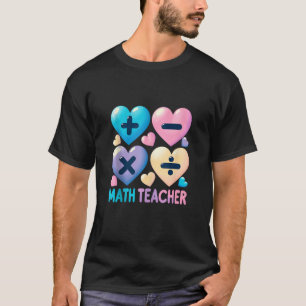 Wiskunde Leraar Hart Snoep Valentijnsdag Wiskunde T-shirt