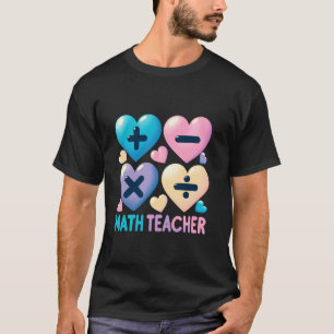 Wiskunde Leraar Hart Snoep Valentijnsdag Wiskunde T-shirt
