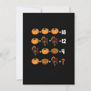 Wiskunde leraar Humor Thanksgiving weekeinde volgo Kaart
