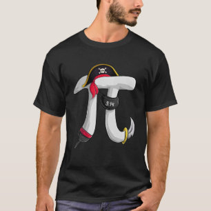 Wiskunde Leraar Sailor Pirate, Funny Pi Day Mannen T-shirt