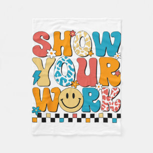 Wiskunde Leraar Show Uw Werk Leuke Test Dag Leraar Fleece Deken
