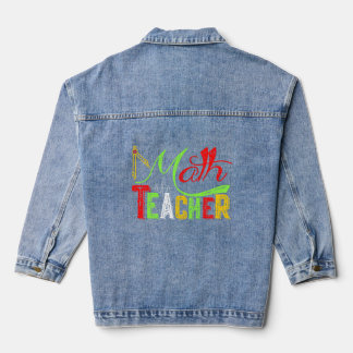 Wiskunde leraar terug naar school denim jacket