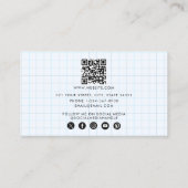 Wiskunde Leraar Tutor Grafiek Leraar QR Code Visitekaartje (Achterkant)