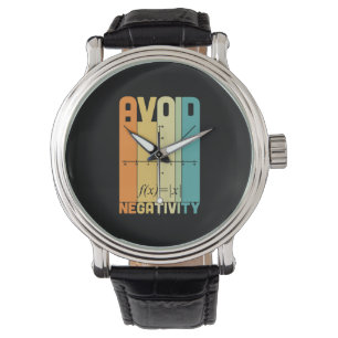 Wiskunde leraar vermijdt negativiteit horloge