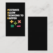 Wiskunde leraar voorschoolwiskundige visitekaartje (Voorkant / Achterkant)