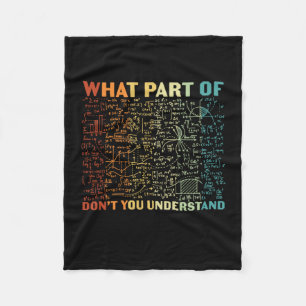 Wiskunde leraar wat voor deel van de Wiskunde Fleece Deken