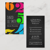 Wiskunde leraar/Wiskunde-aannemer Visitekaartje (Voorkant / Achterkant)