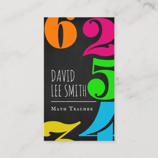 Wiskunde leraar/Wiskunde-aannemer Visitekaartje (Voorkant)