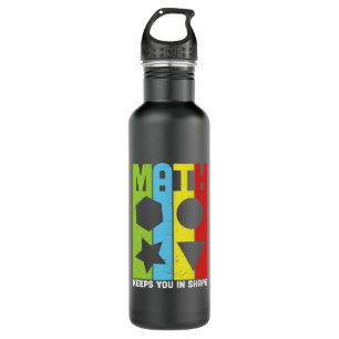 Wiskunde leraar Wiskunde houdt je in vorm Waterfles