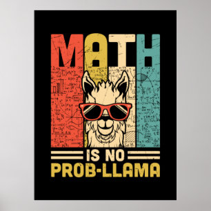 Wiskunde leraar Wiskunde is geen probleem Poster