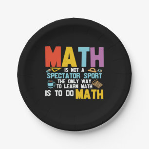 Wiskunde leraar Wiskunde is geen spooksport Papieren Bordje