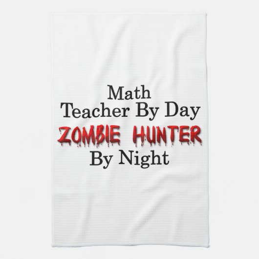 Wiskunde leraar/Zombie Hunter Theedoek (Verticaal)