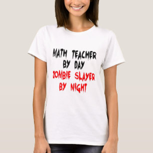 Wiskunde leraar Zombie-laag T-shirt