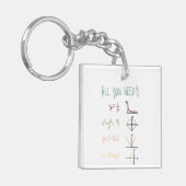 Wiskunde liefhebbers sleutelhanger (Voorkant Links)