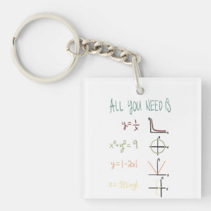 Wiskunde liefhebbers sleutelhanger