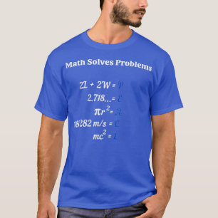 Wiskunde lost problemen op t-shirt