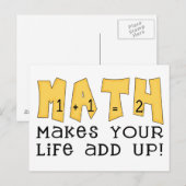 Wiskunde maakt je leven op briefkaart (Voorkant / Achterkant)