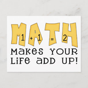 Wiskunde maakt je leven op briefkaart