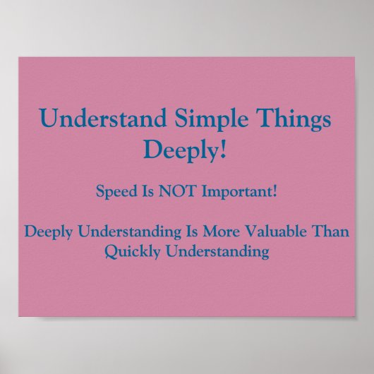 Wiskunde Mindsets Poster begrijpen Deeply (Voorkant)