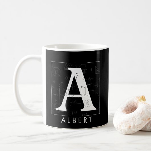 Wiskunde Monogram - letter A Koffiemok (Met donut)