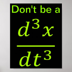 Wiskunde Natuurkunde Grap  Poster