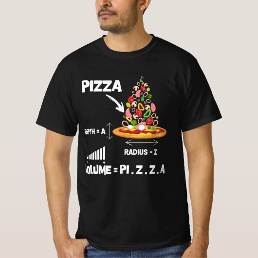 Wiskunde Nerd Pizza Lovers Volume Formule Geek Wis T-shirt (Voorkant)