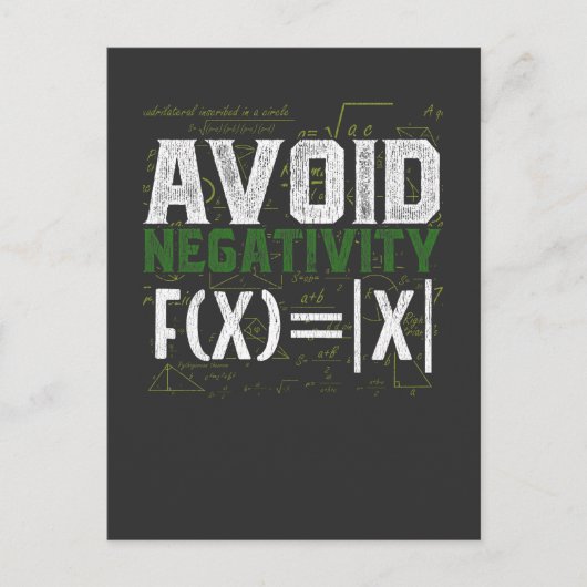 Wiskunde Nerd Science Absolute Value Humor Briefkaart (Voorkant)