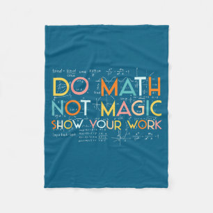 Wiskunde Niet Magie Toon Werk Illustratie Fleece Deken