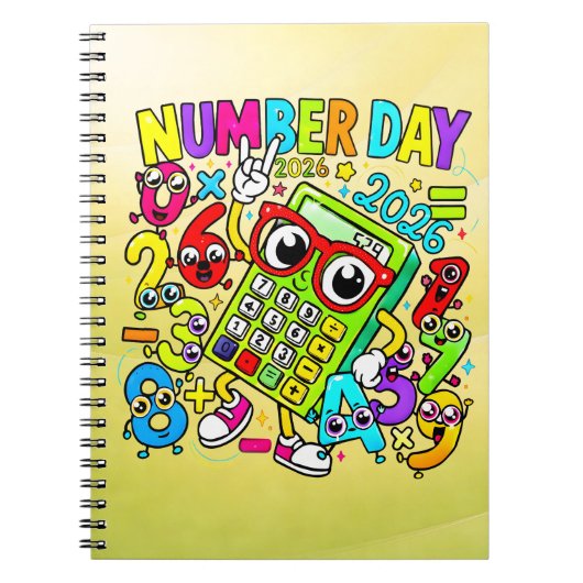 Wiskunde Nummer Dag Notitieboek voor Basisschool (Voorkant)