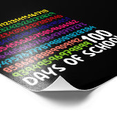 Wiskunde Nummers 100e Dag van de School Docent Kin Foto Afdruk (Hoek)