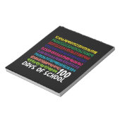 Wiskunde Nummers 100e Dag van de School Docent Kin Notitieblok (Gedraaid)