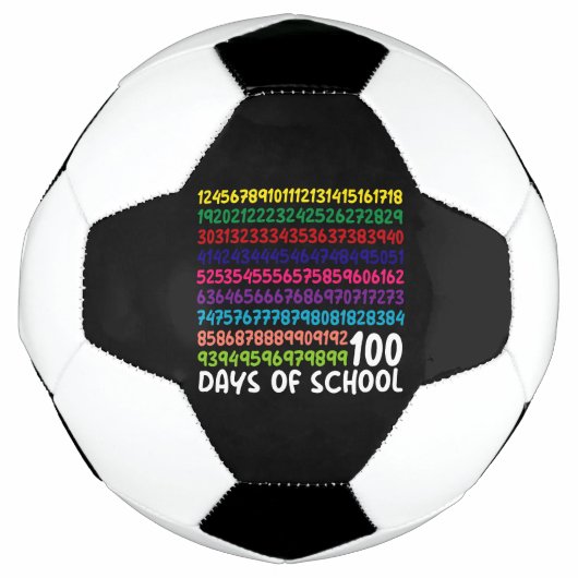 Wiskunde Nummers 100e Dag van de School Docent Kin Voetbal (Voorkant)