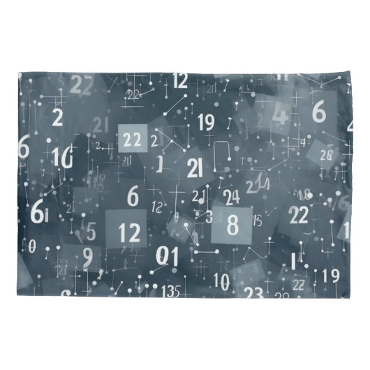 Wiskunde nummers Abstract Kussensloop (Achterkant-Links)