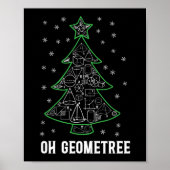 Wiskunde Oh Geometree Nerd Student Pi Dag Kerstmis Poster (Voorkant)