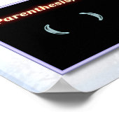 Wiskunde Ondertekenend Poster (Hoek)