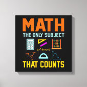 Wiskunde Onderwerp tellen mathematische Wiskunde l Canvas Afdruk (Voorkant)