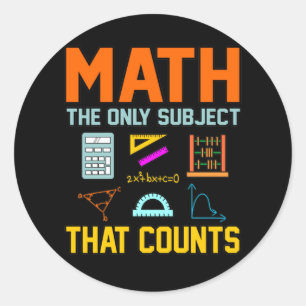 Wiskunde Onderwerp tellen mathematische Wiskunde l Ronde Sticker