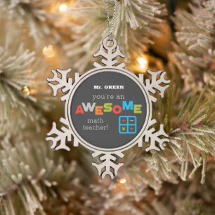 Wiskunde onderwijsdag, Geweldige Tin Sneeuwvlok Ornament