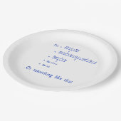 Wiskunde Papieren Bordje (Gekanteld)