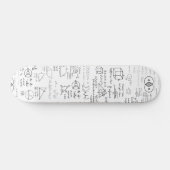 wiskunde Patroon Science School Schets Tekenen Gee Skateboard (Horizontaal)