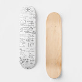 wiskunde Patroon Science School Schets Tekenen Gee Skateboard (Voorkant)