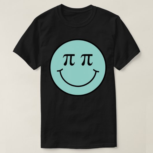 Wiskunde Pi Symbool Smile Gezicht T-shirt (Design voorkant)