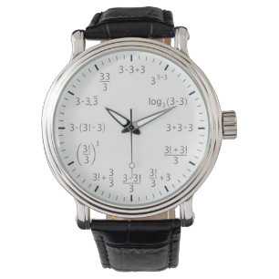Wiskunde polsstaart 3 x 3 - schoonheid van eenvoud horloge