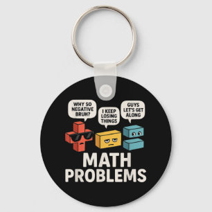 Wiskunde problemen symboliseert grappige leerkrach sleutelhanger