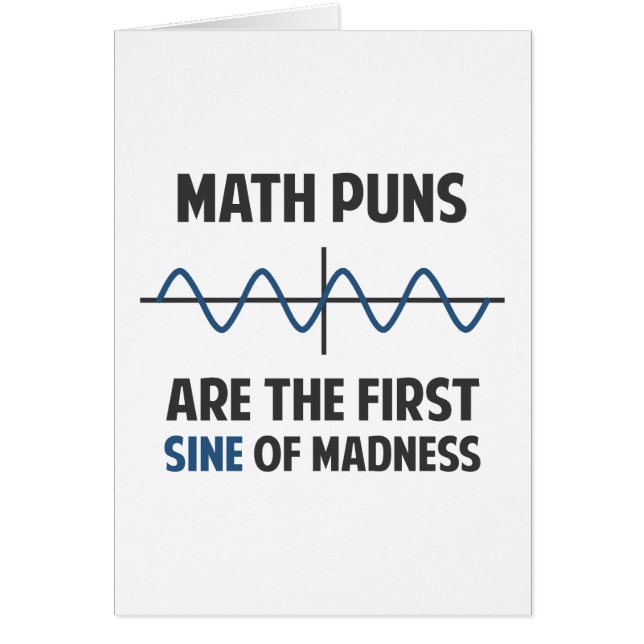 Wiskunde Puns First Sine of Madness (Voorkant)