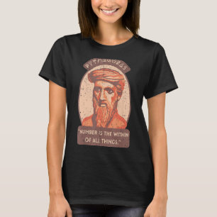 Wiskunde Pythagoras Portrait and Quot T-shirt