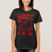 Wiskunde Pythagoreaanse theoremdag wiskunde leraar T-shirt (Voorkant)