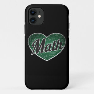 Wiskunde Retro Heart Blackboard Love iPhone 11 Hoesje